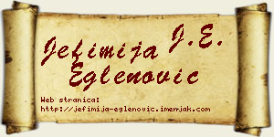Jefimija Eglenović vizit kartica